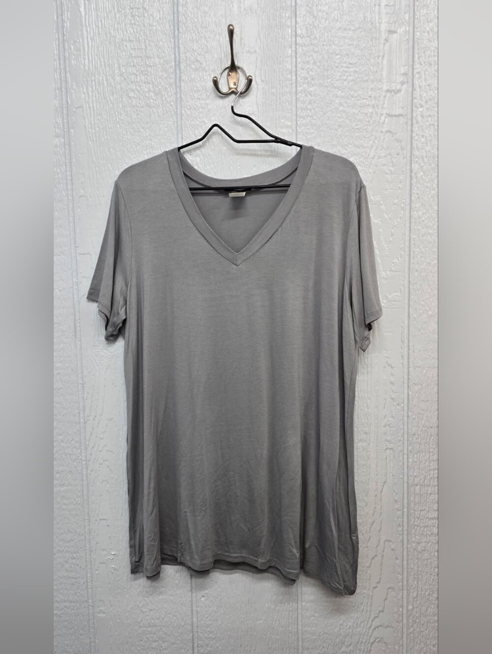 New 2X HEIMISH V-Neck Short Sleeve T-Shirt - Gray